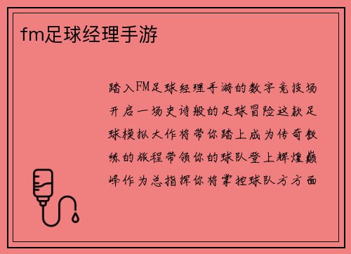 fm足球经理手游